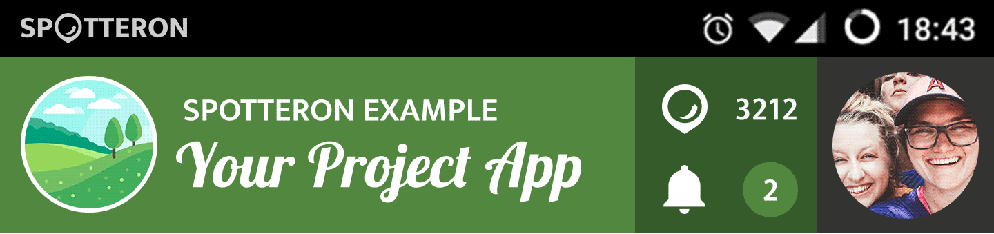 SPOTTERON App Interface TopBar 01