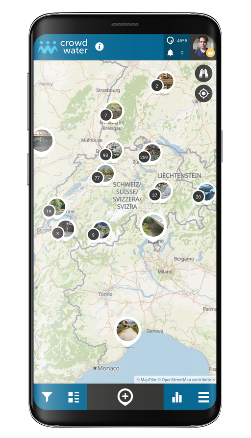 SPOTTERON App Interface TopBar 01