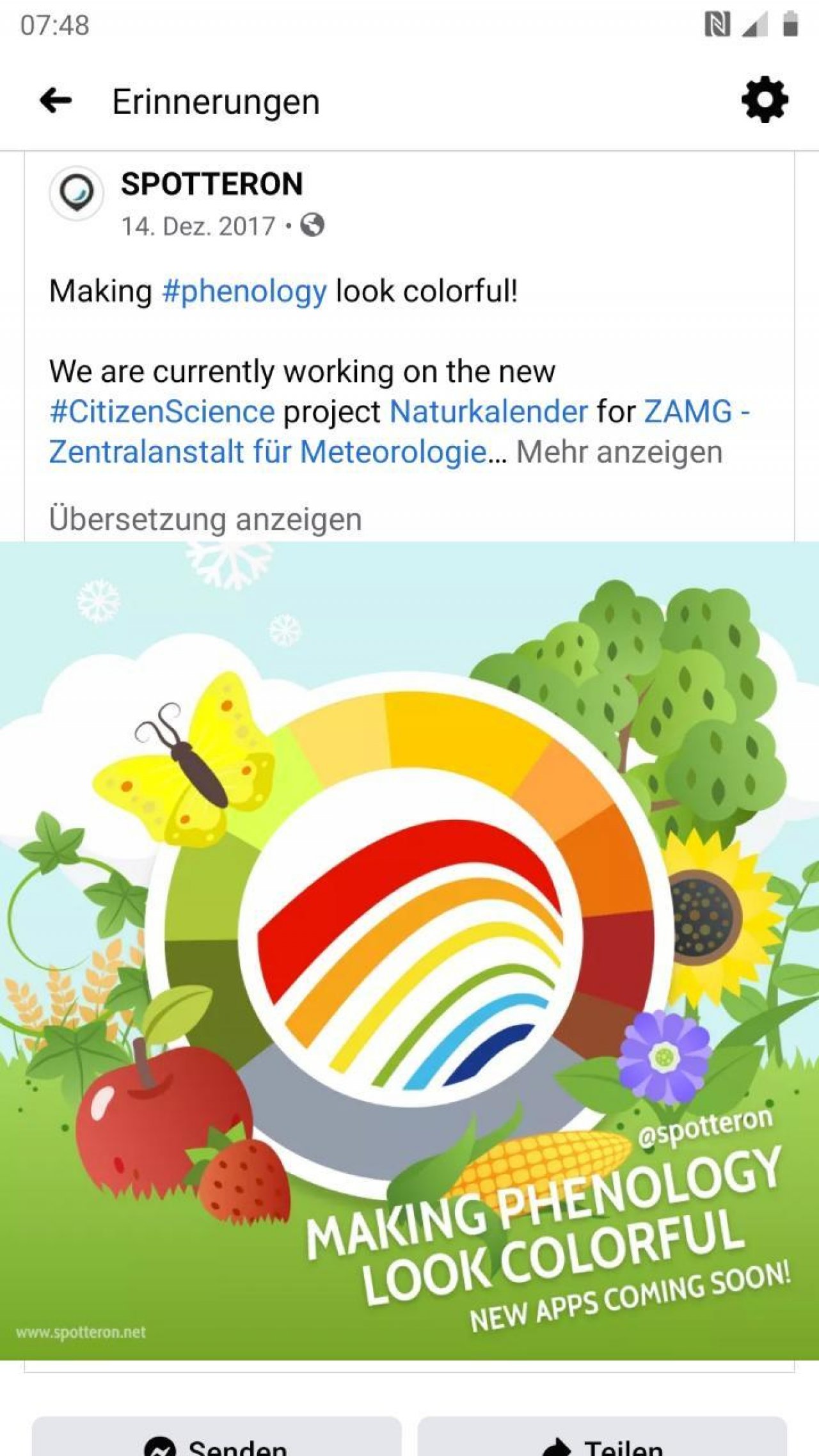 Reif in Naturkalender App spotted by Susi on 14.12.2020