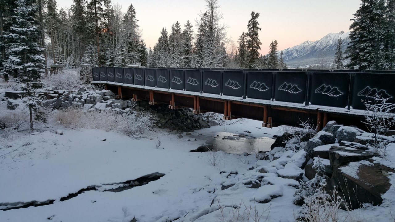 -9°C  ice dam under bridge backing up water | CrowdWater App 