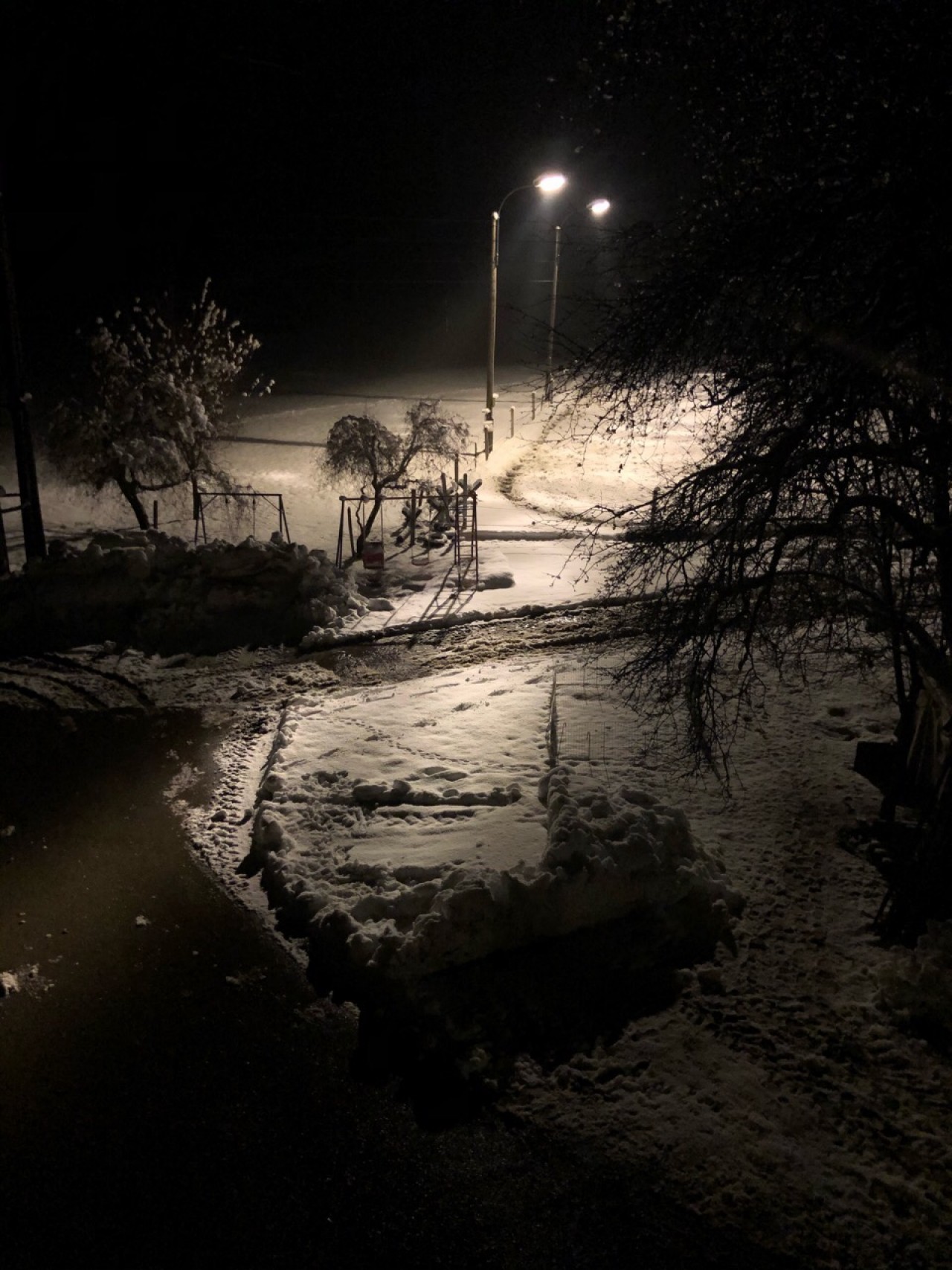 So sieht’s gerade aus, es waren ca 10-12cm Schnee von gestern auf 